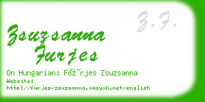 zsuzsanna furjes business card